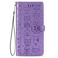  Maciņš Cat-Dog Xiaomi Redmi 9C/9C NFC purple 